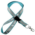 Blank Reflective Lanyard with Hook & Detachable Buckle, 3/4"W x 36"L